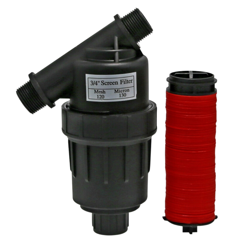 Inline Filter 130 Micron Angled Y Type: 1" Inlet/Outlet with Disc