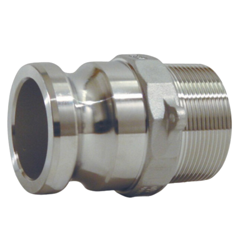 Camlock Fittings: Groove coupling with male adaptor to male BSP thread Type F Sizes 25mm-76mm