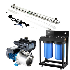 Pack 1 Small House 1 Bathroom Combination Offer Jet Pump, Whole of House Filter & UV System