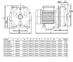 Vat Wash Pump: Single Phase 0.5kW